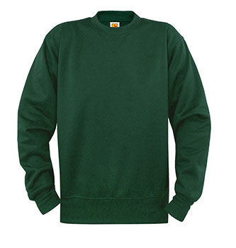 GRADE K-5th Crewneck Green Sweatshirt with Embroidered ACS Logo (6254)