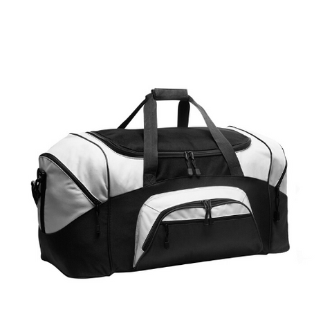 Colorblock Sport Duffel Player Bags - Embroidered with X and Last Name