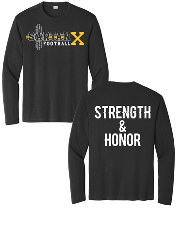 SPX Football ZIA Sport-Tek® Long Sleeve PosiCharge® Competitor™ Tee (ST350LS) Black