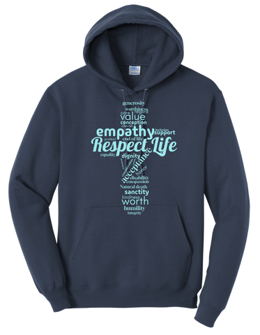 2025 RESPECT LIFE Hoodies - PC78H Navy