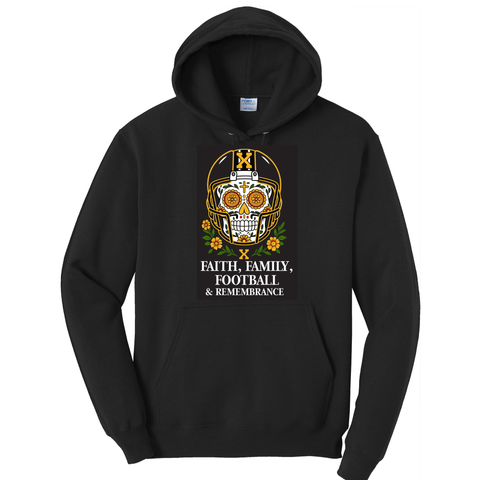 Día de los Muertos Hoodie -Port & Company® Core Fleece - PC78H- BLACK