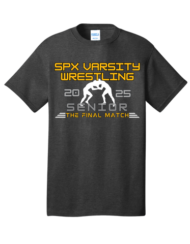 2025 SPX SENIOR Wrestling Port & Company® Core Cotton Tee - PC54 BLACK HEATHER