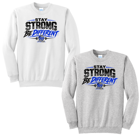 Port & Co® Essential Fleece Crewneck Sweatshirt - "Stay Strong" - PC90