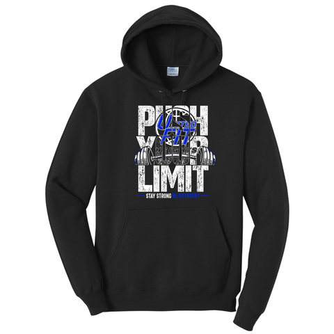 Port & Co® Essential Fleece Pullover Hoodie - "Push Your Limit" - BLACK